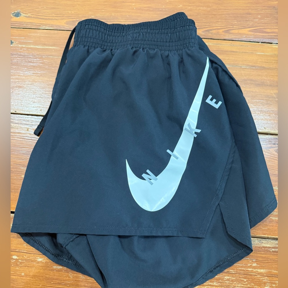 Nike Dri Fit Women’s Black Running Shorts with Swoosh